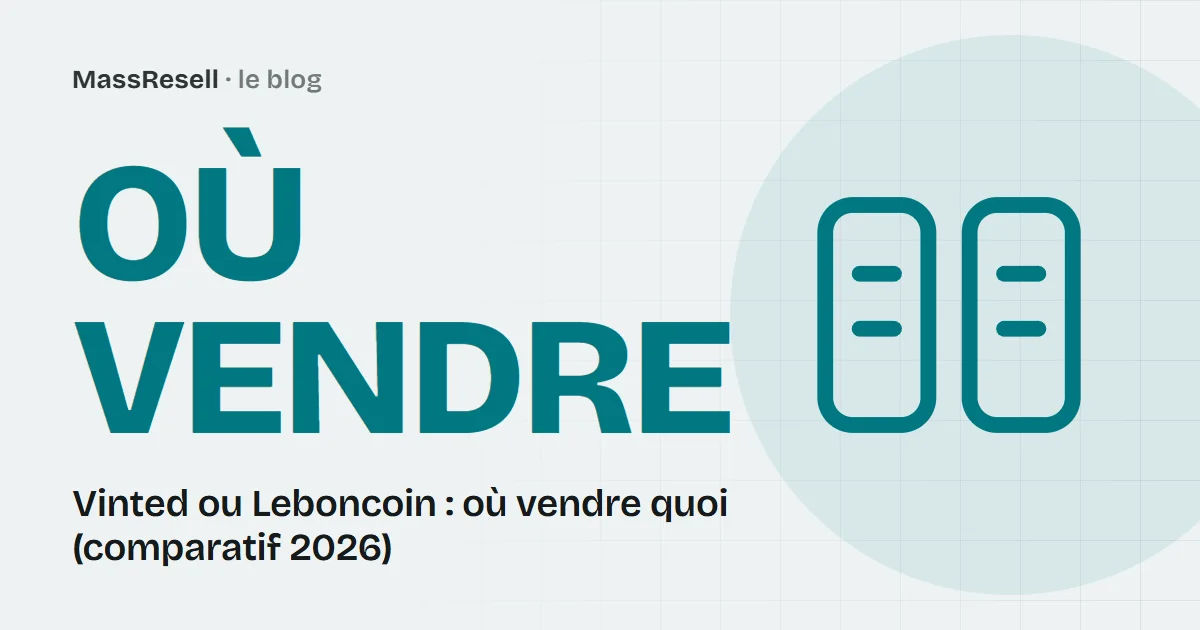 Vinted ou Leboncoin : où vendre quoi (comparatif 2026)